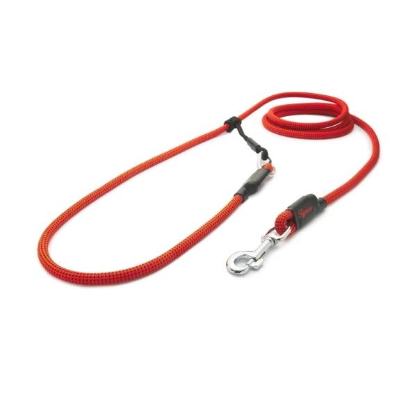 EASYLONG Hundeleine - L - 2m - orange mit schwarzen Punkten